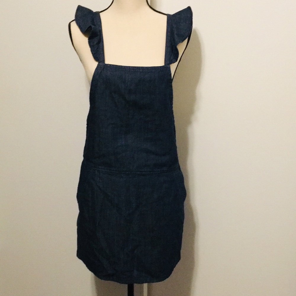 Mini dress, overalls, blue